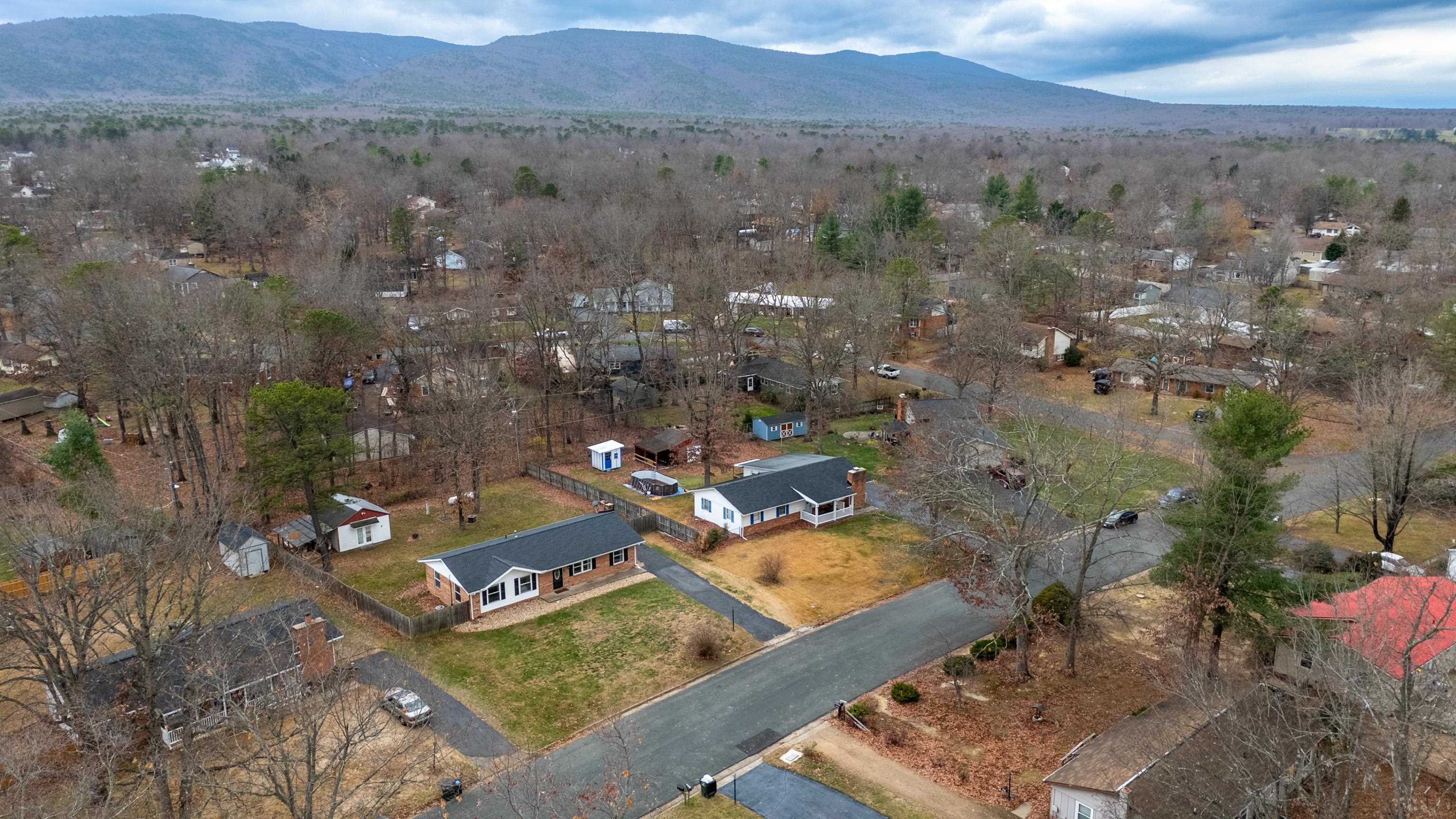 77 Greenway Road Stuarts Draft, VA 24477 - Photo 54 of 57 an aerial view of a house with mountain view