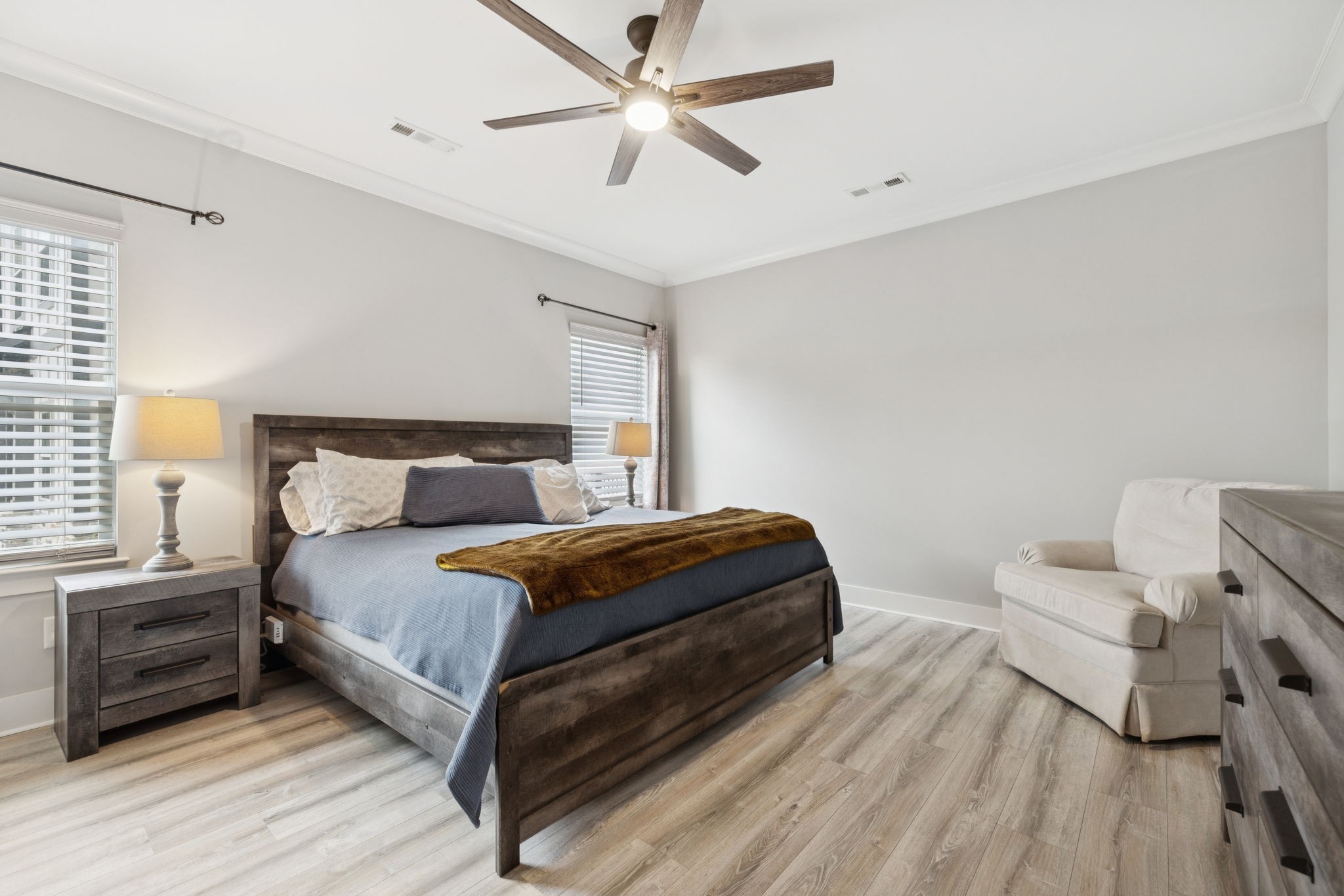 247 Croft Way Mount Juliet, TN 37122 - Photo 25 of 66 a bedroom with a bed and a ceiling fan