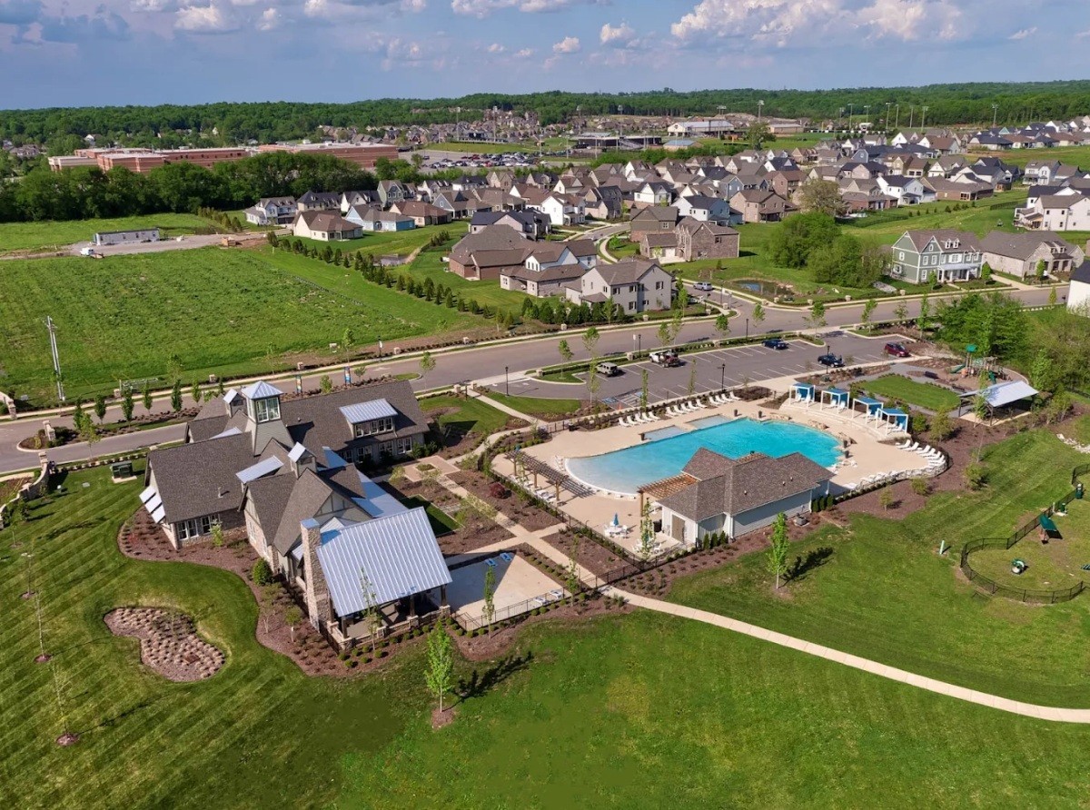247 Croft Way Mount Juliet, TN 37122 - Photo 61 of 66 an aerial view of a house with a garden