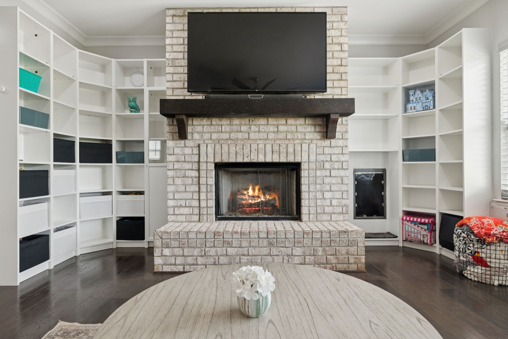 247 Croft Way Mount Juliet, TN 37122 - Photo 10 of 66 a living room with a flat screen tv and a fireplace