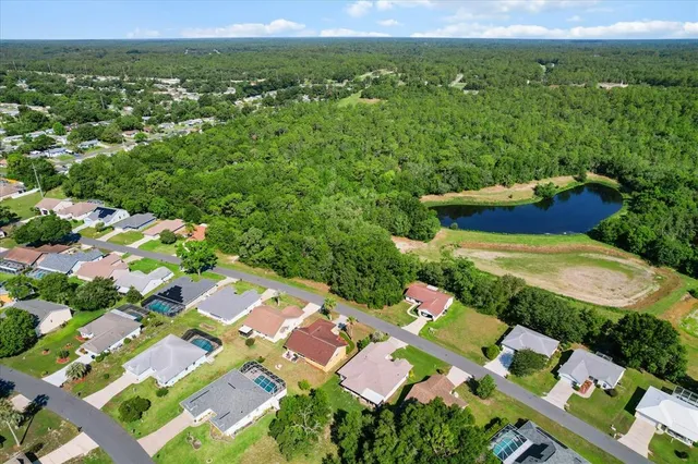 a view of a city with garden