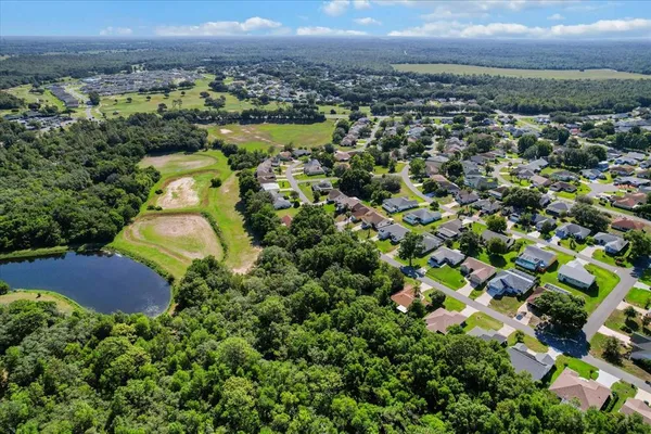 an aerial view of multiple house