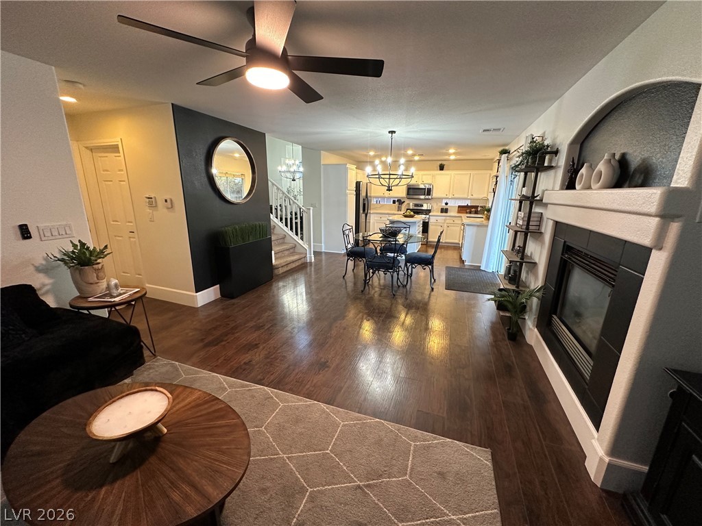 10263 Splendor Ridge Avenue Las Vegas, NV 89135 - Photo 28 of 55 Modern fireplace.