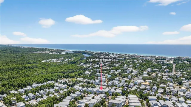 an aerial view of a city