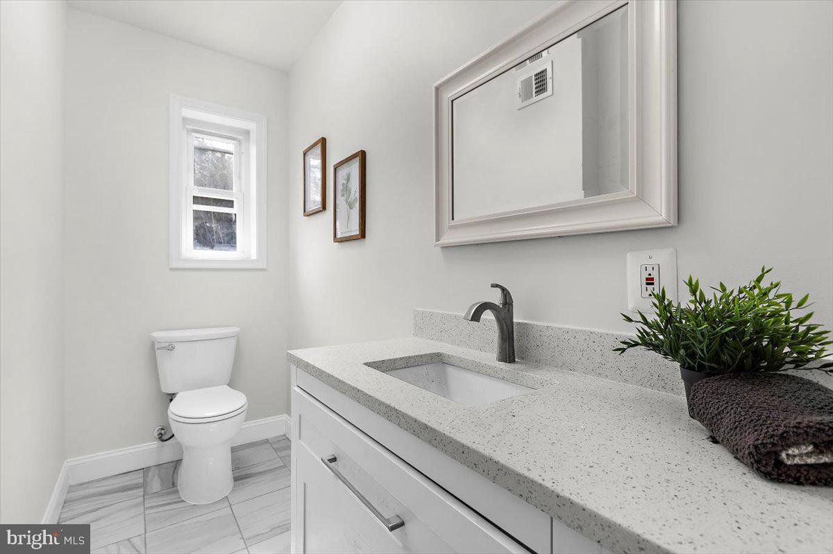 8303 Navahoe Drive Silver Spring, MD 20903 - Photo 14 of 39 a bathroom with a potted plant and a sink