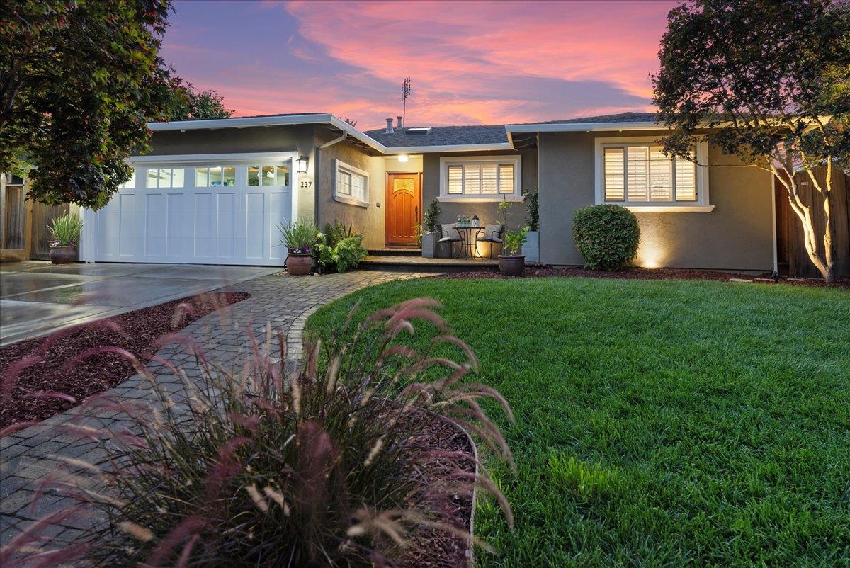237 Barbara Drive Los Gatos, CA 95032 - Photo 4 of 9 a front view of a house with garden