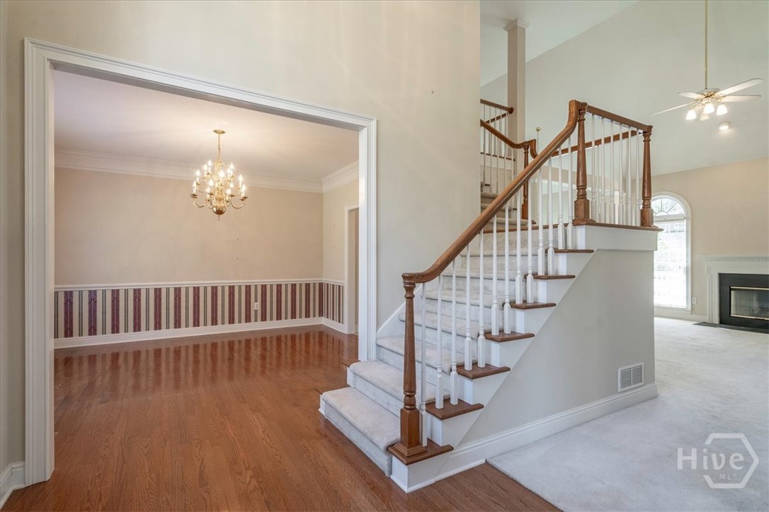 305 Crystal Court Athens, GA 30606 - Photo 21 of 51 Foyer looking into Dining Room and Family Room to the right