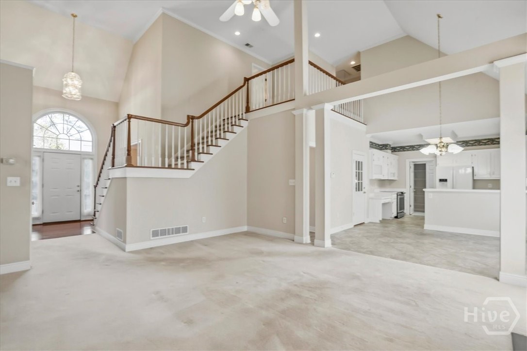305 Crystal Court Athens, GA 30606 - Photo 24 of 51 Foyer, staircase, and kitchen from Family Room