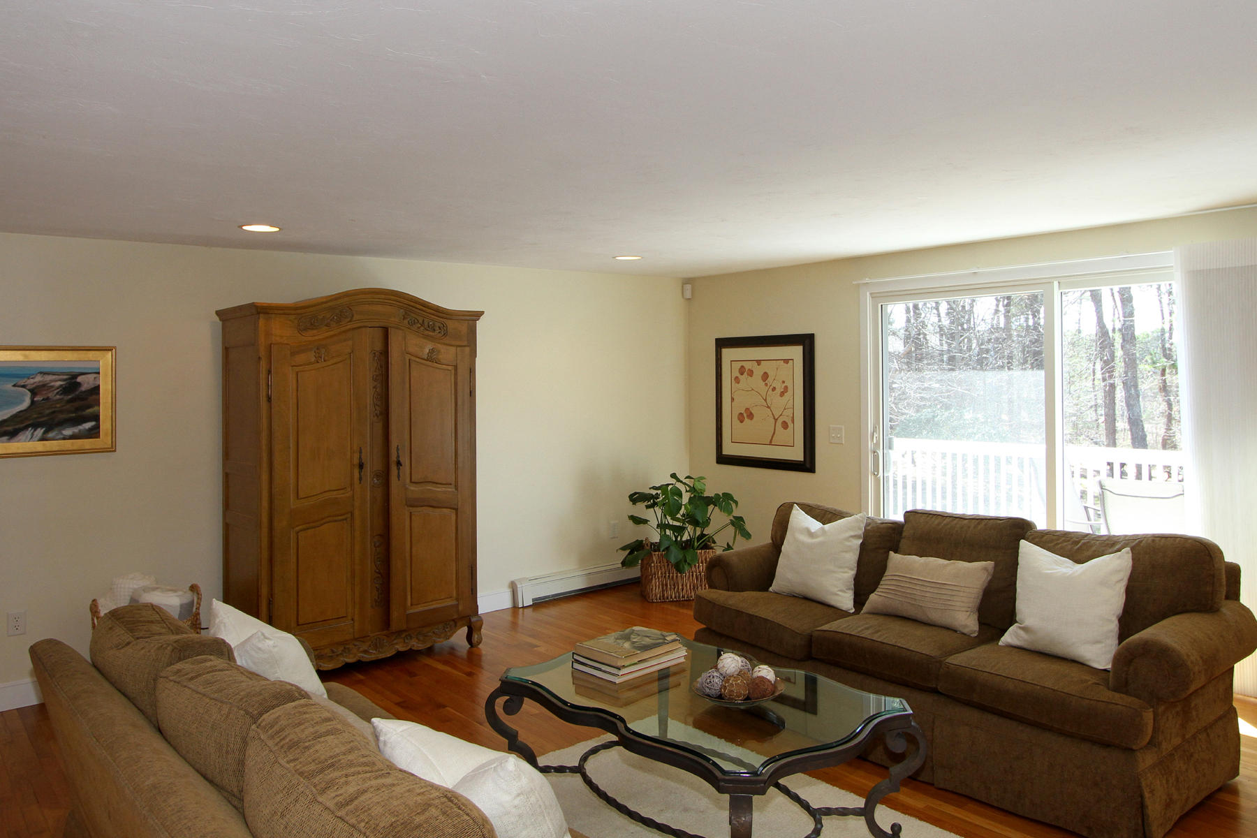 103 Pell's Fishing Road Brewster, MA 02631 - Photo 7 of 34 living room with slider to deck