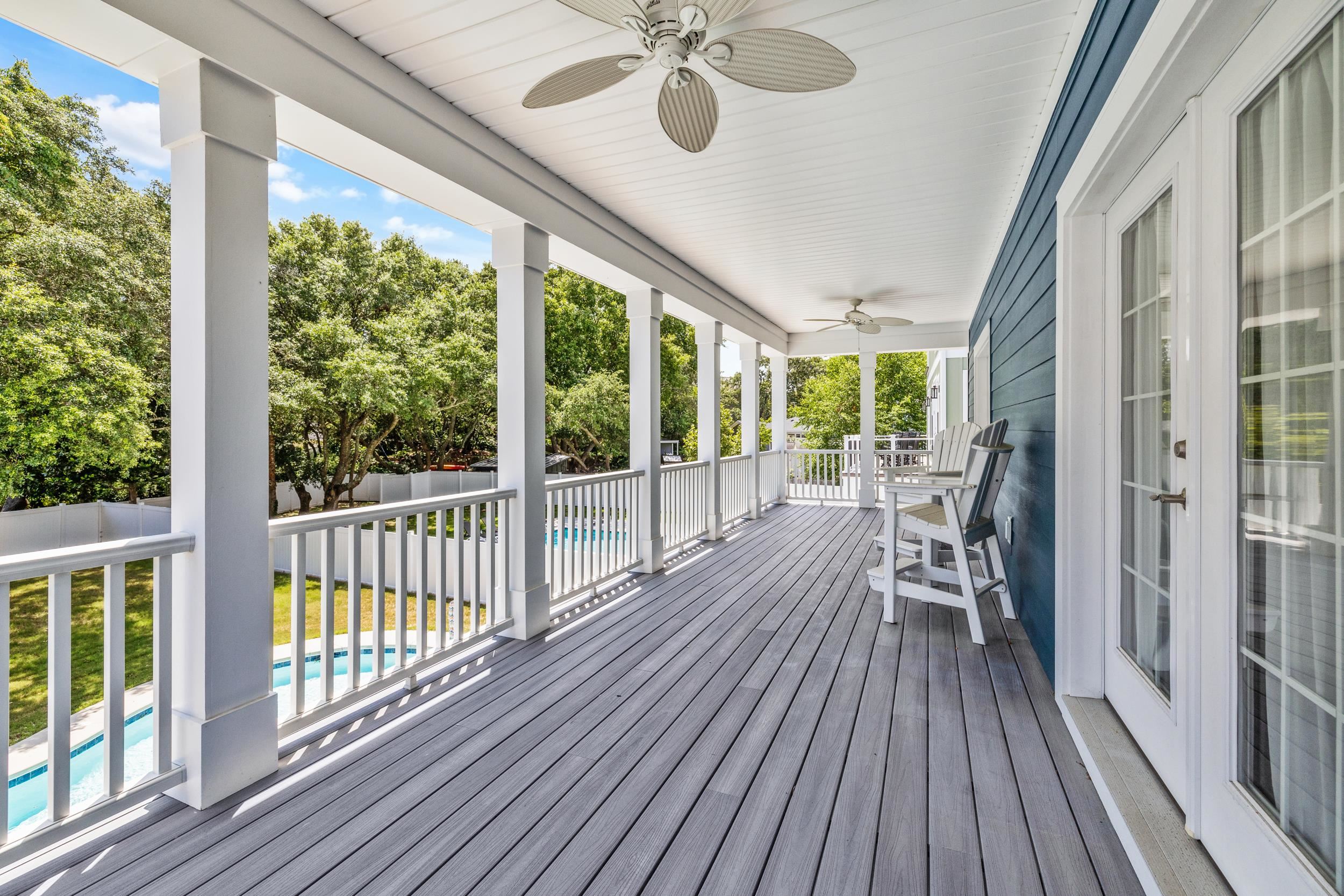 5907 Haskell Circle Myrtle Beach, SC 29577 - Photo 18 of 38 Porch featuring french doors and ceiling fan