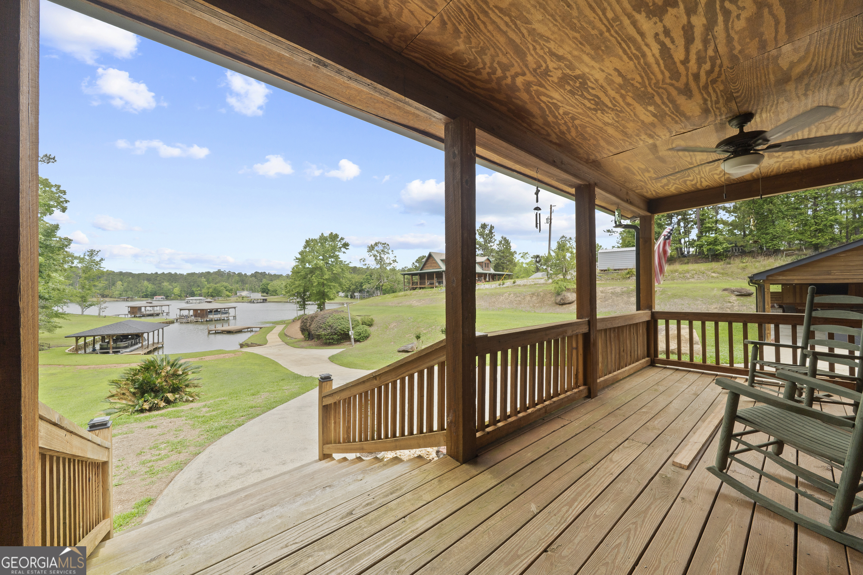 63 Tomahawk Drive Sparta, GA 31087 - Photo 40 of 60 a view of a balcony with wooden floor