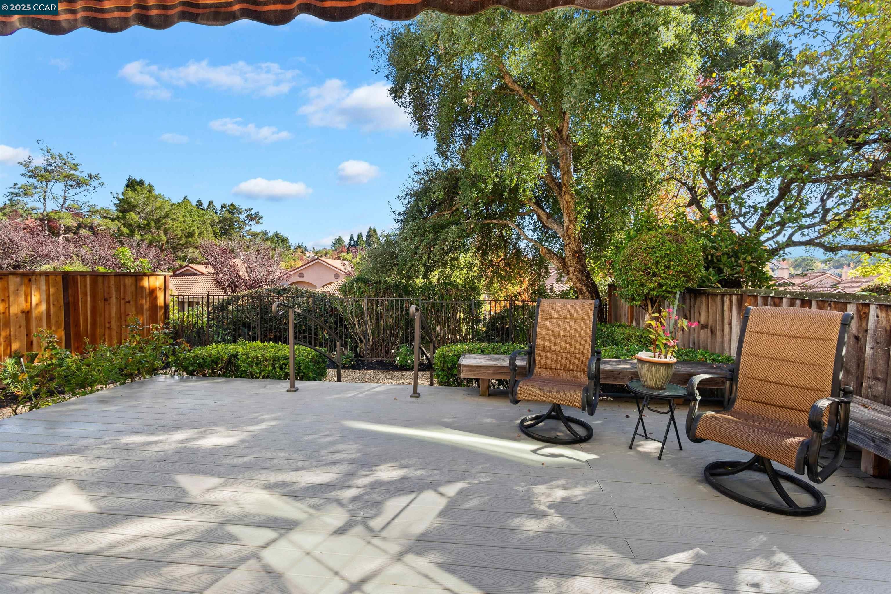 226 Lakeridge Way San Ramon, CA 94582 - Photo 23 of 59 a view of a bench in a back yard of a house