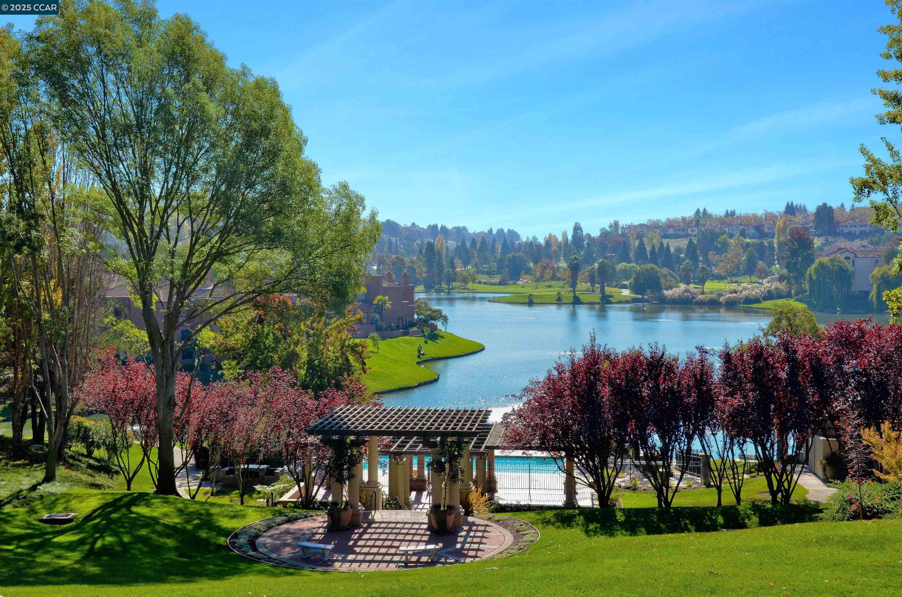 226 Lakeridge Way San Ramon, CA 94582 - Photo 45 of 59 a view of a lake with a house in a garden