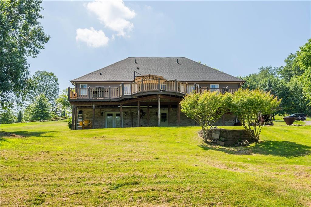3054 Bedillion Road Washington, PA 15301 - Photo 36 of 47 Elevated deck overlooks the spacious backyard and mature trees.