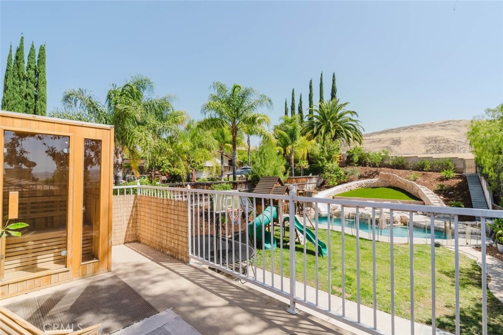 32480 The Old Road Castaic, CA 91384 - Photo 50 of 68 a view of a house with backyard and sitting area
