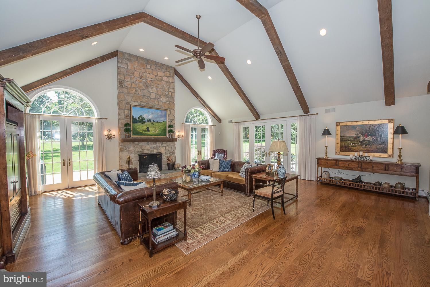 633 Newtown Road Berwyn, PA 19312 - Photo 5 of 46 High, beamed ceiling and Atrium doors