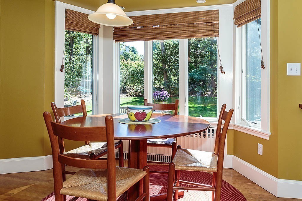 23 Jefferson Road Winchester, MA 01890 - Photo 13 of 30 a view of a dining room with furniture and chandelier