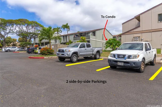 a car parked in front of a building