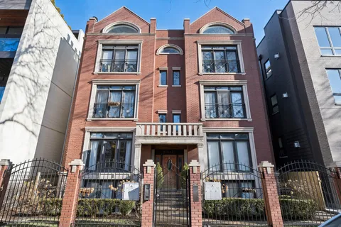 front view of a brick building