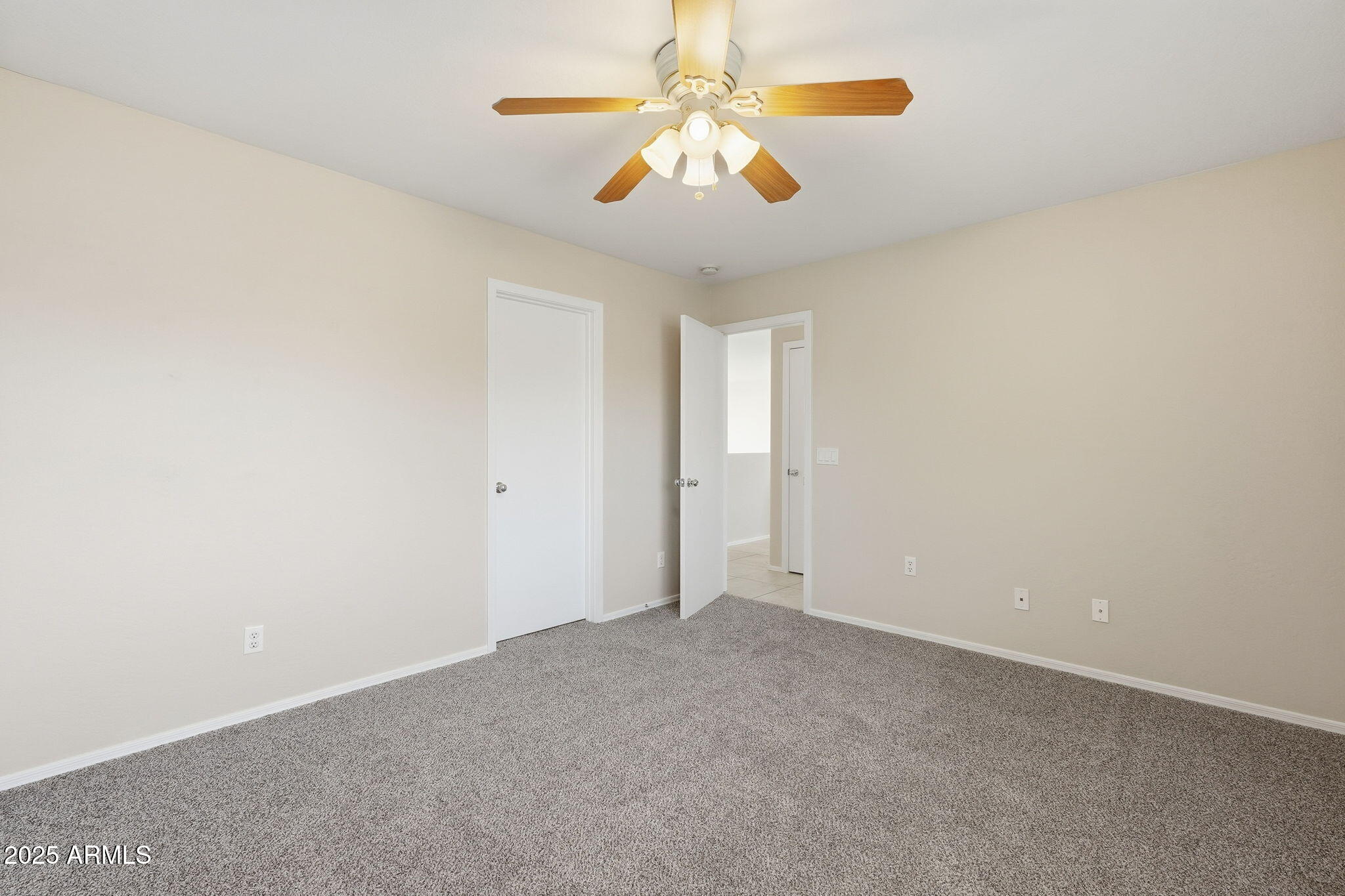 2691 South Chaparral Road Apache Junction, AZ 85119 - Photo 20 of 43 an empty room with closet and chandelier fan