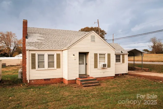 a front view of a house