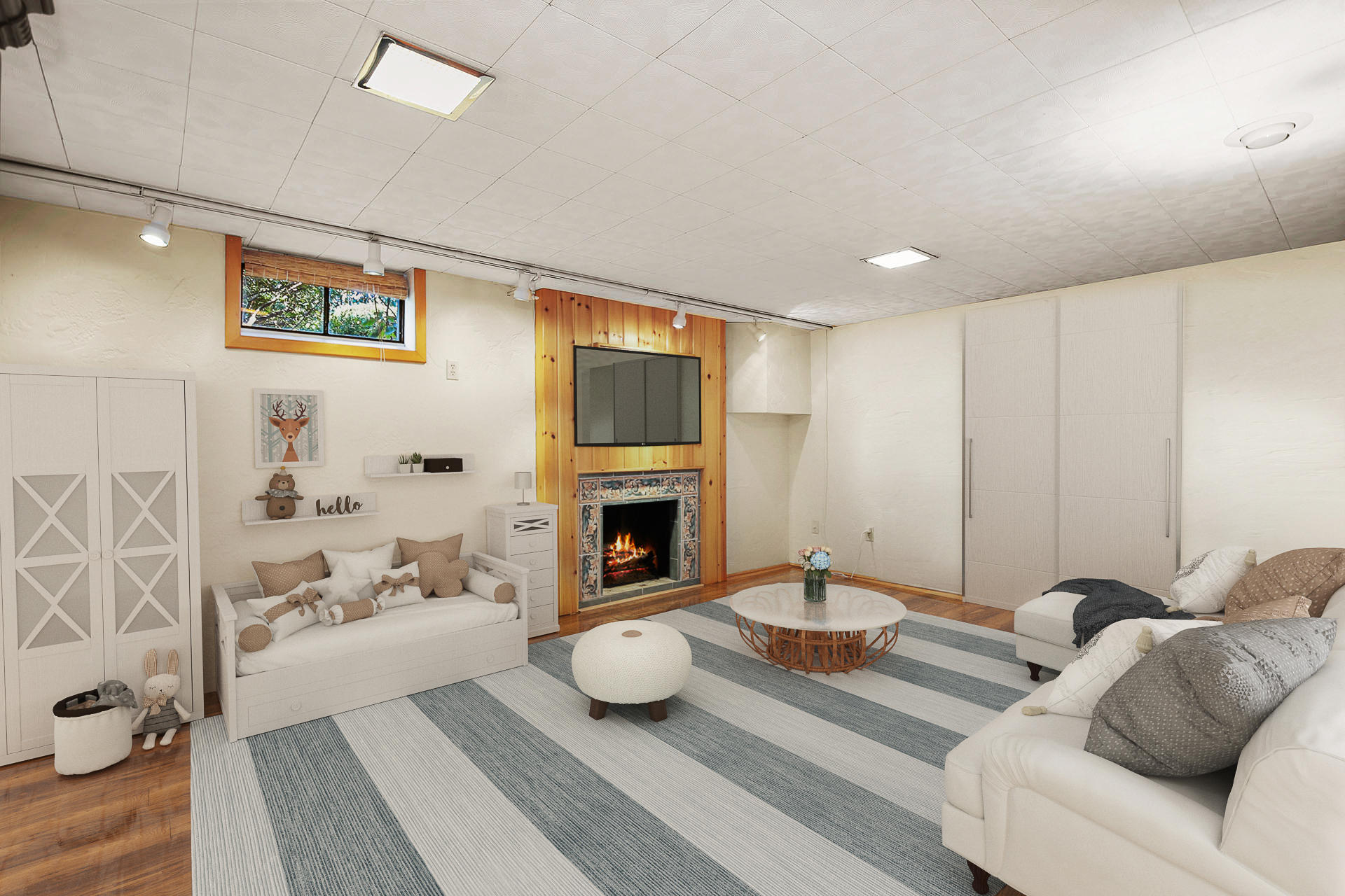 6 Echo Drive Darien, CT 06820 - Photo 24 of 37 a living room with furniture and a fireplace