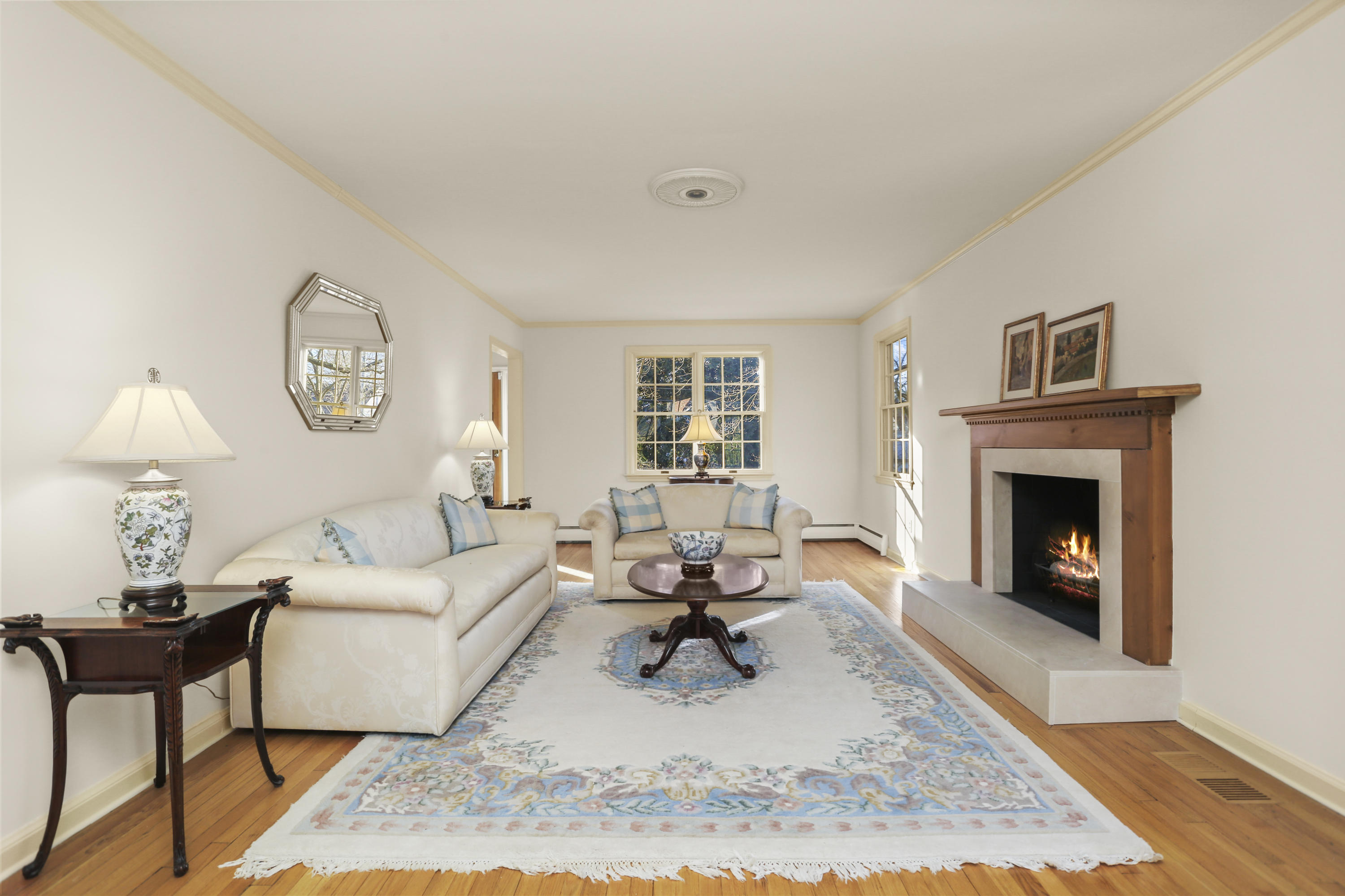 6 Echo Drive Darien, CT 06820 - Photo 5 of 37 a living room with furniture and a fireplace
