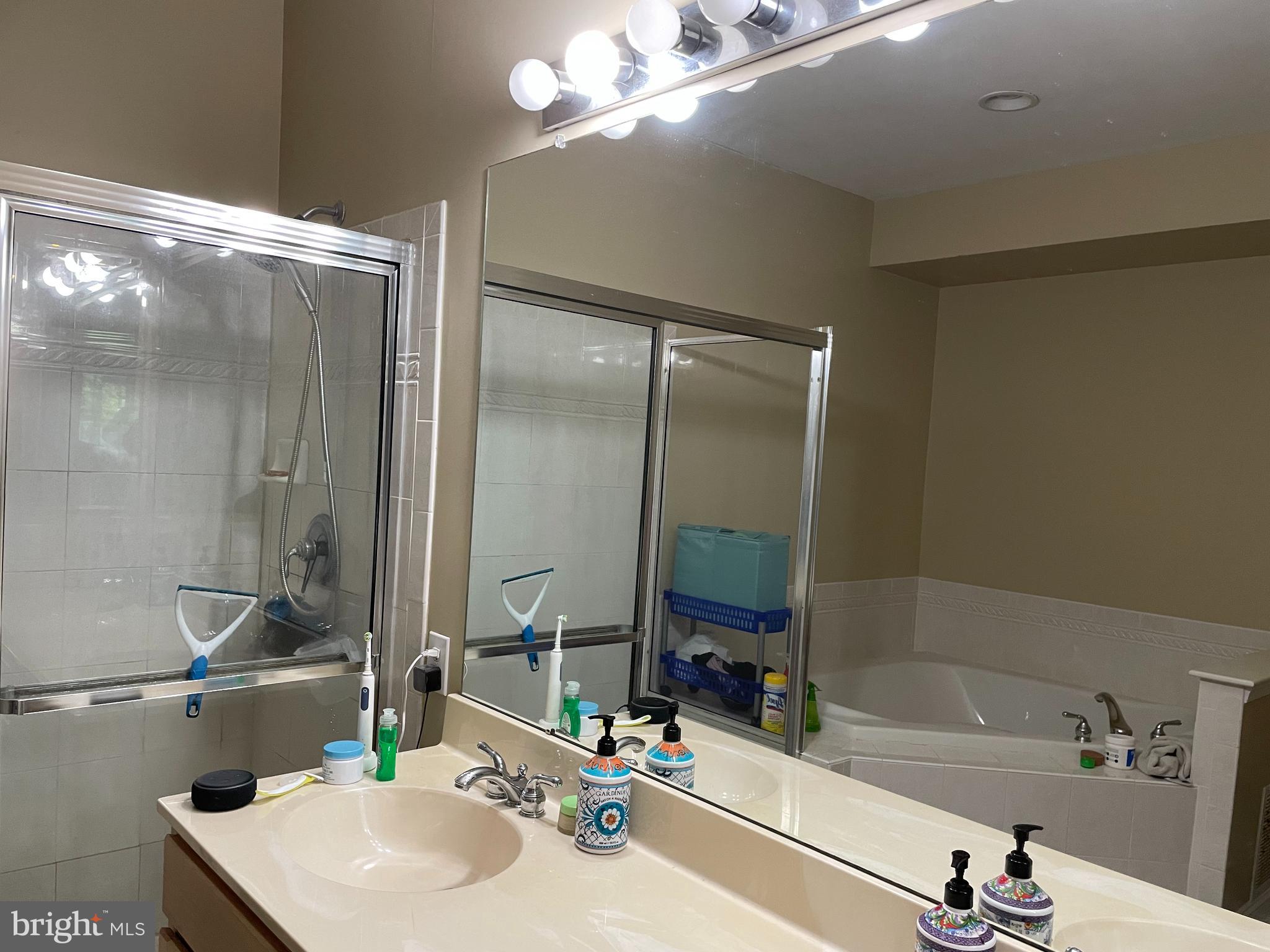 46 Warwick Road Princeton Junction, NJ 08550 - Photo 7 of 21 a bathroom with a sink and a mirror