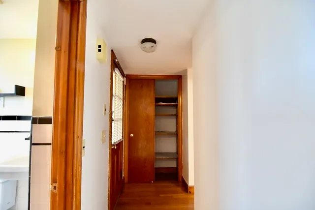 a view of a bathroom with a bathroom