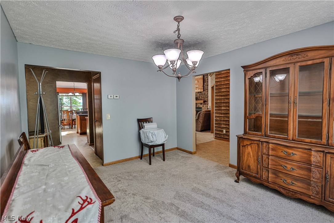 11154 Johnsford Road Southwest Beach City, OH 44608 - Photo 19 of 50 Carpeted room with light blue walls and a textured ceiling