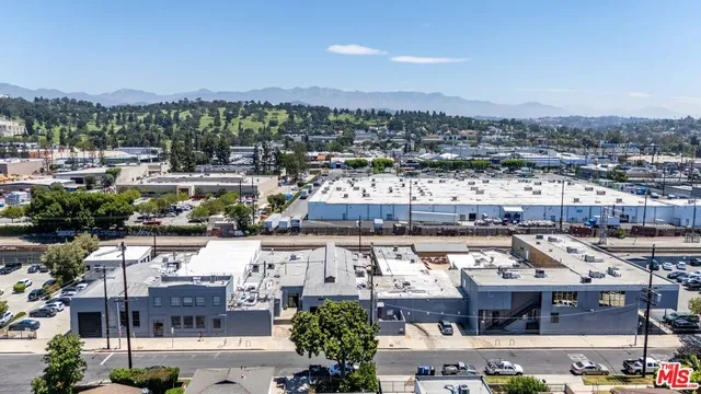 an aerial view of a city