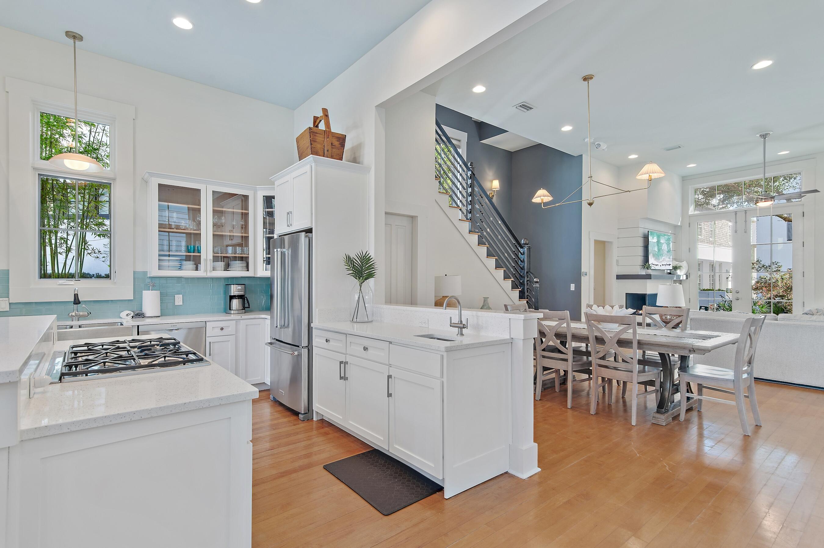 182 Kingston Road Inlet Beach, FL 32461 - Photo 13 of 55 a view of kitchen with furniture and wooden floor