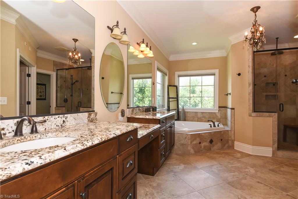 5914 Crutchfield Farm Road Oak Ridge, NC 27310 - Photo 14 of 30 double vanity sinks in master bathroom