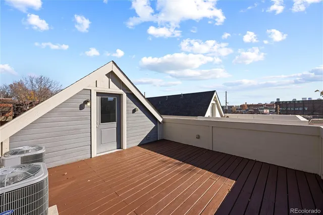 a view of a terrace with sky view