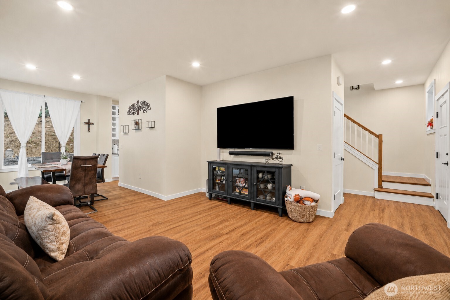 23 Spring Court Bellingham, WA 98229 - Photo 5 of 38 a bedroom with furniture and a flat screen tv