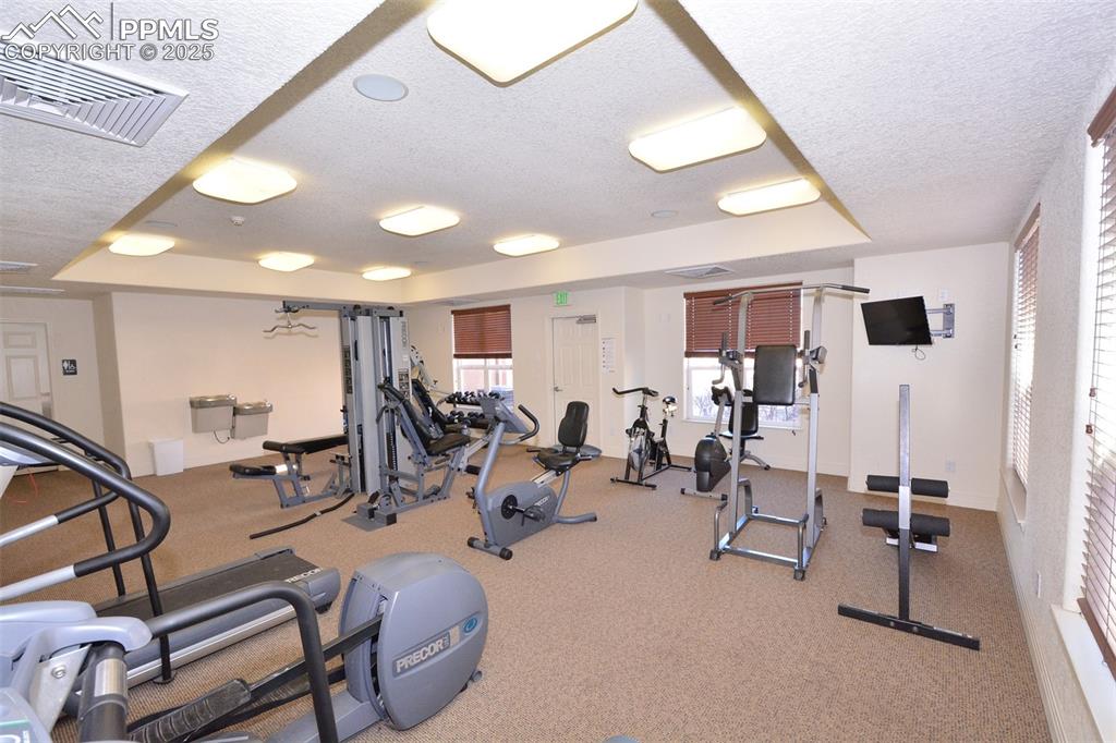 6967 Stetson Ranch Point, Unit 105 Colorado Springs, CO 80922 - Photo 27 of 37 a view of a room with gym equipment
