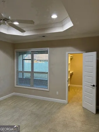 an empty room with a closet