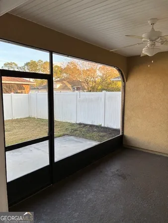 a view of a room with rack on the wall