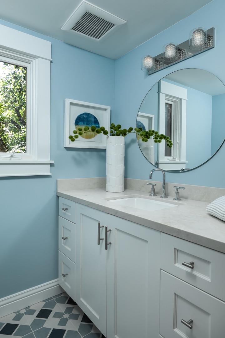 153 Stone Pine Lane Menlo Park, CA 94025 - Photo 12 of 31 a bathroom with a sink and a mirror