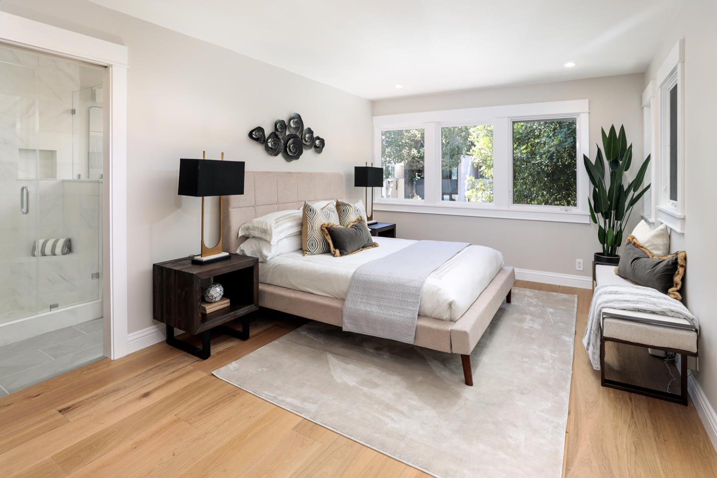 153 Stone Pine Lane Menlo Park, CA 94025 - Photo 13 of 31 a bedroom with a bed and a couch