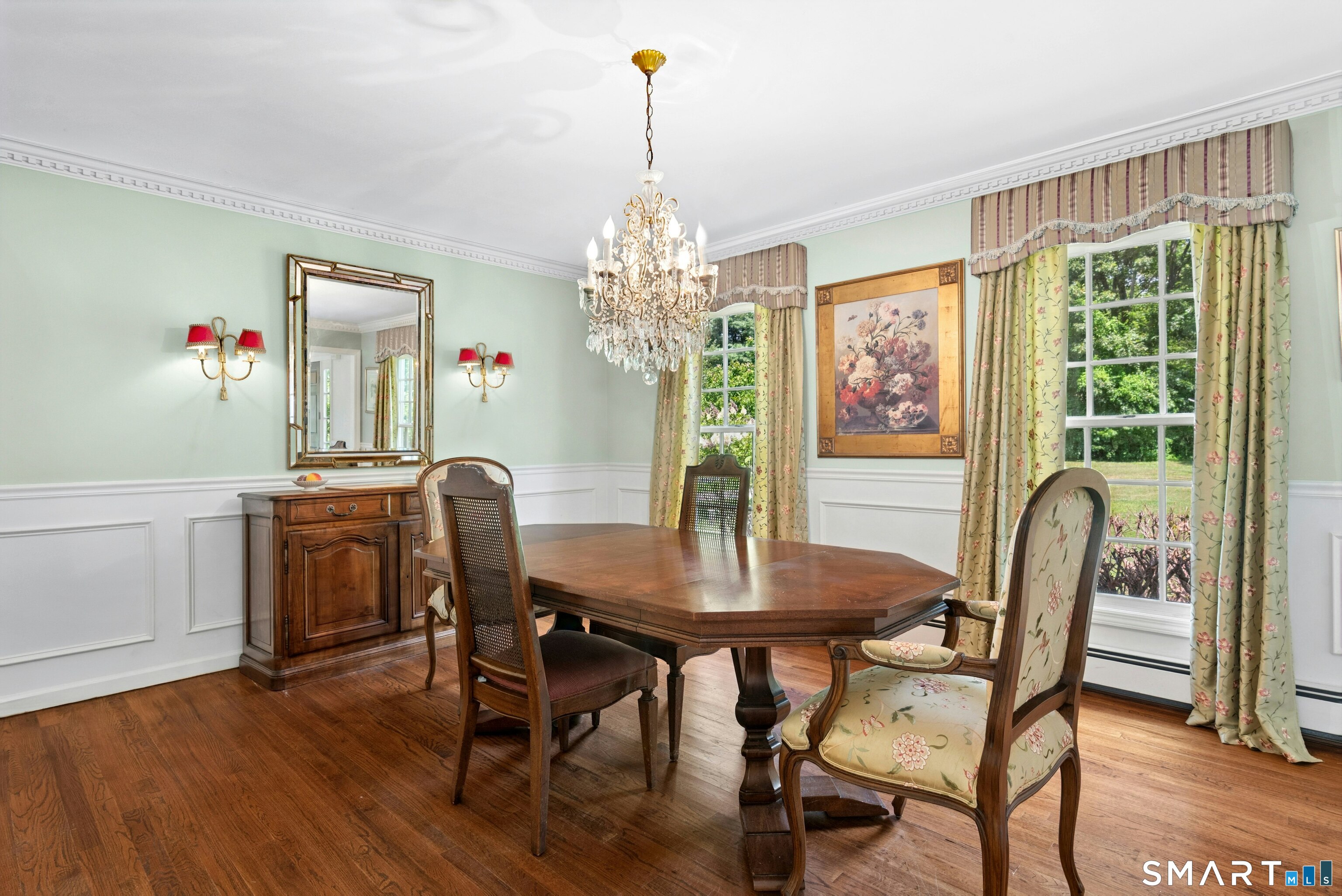 185 Middle Ridge Road New Canaan, CT 06840 - Photo 9 of 25 Dining Room with Wainscoting