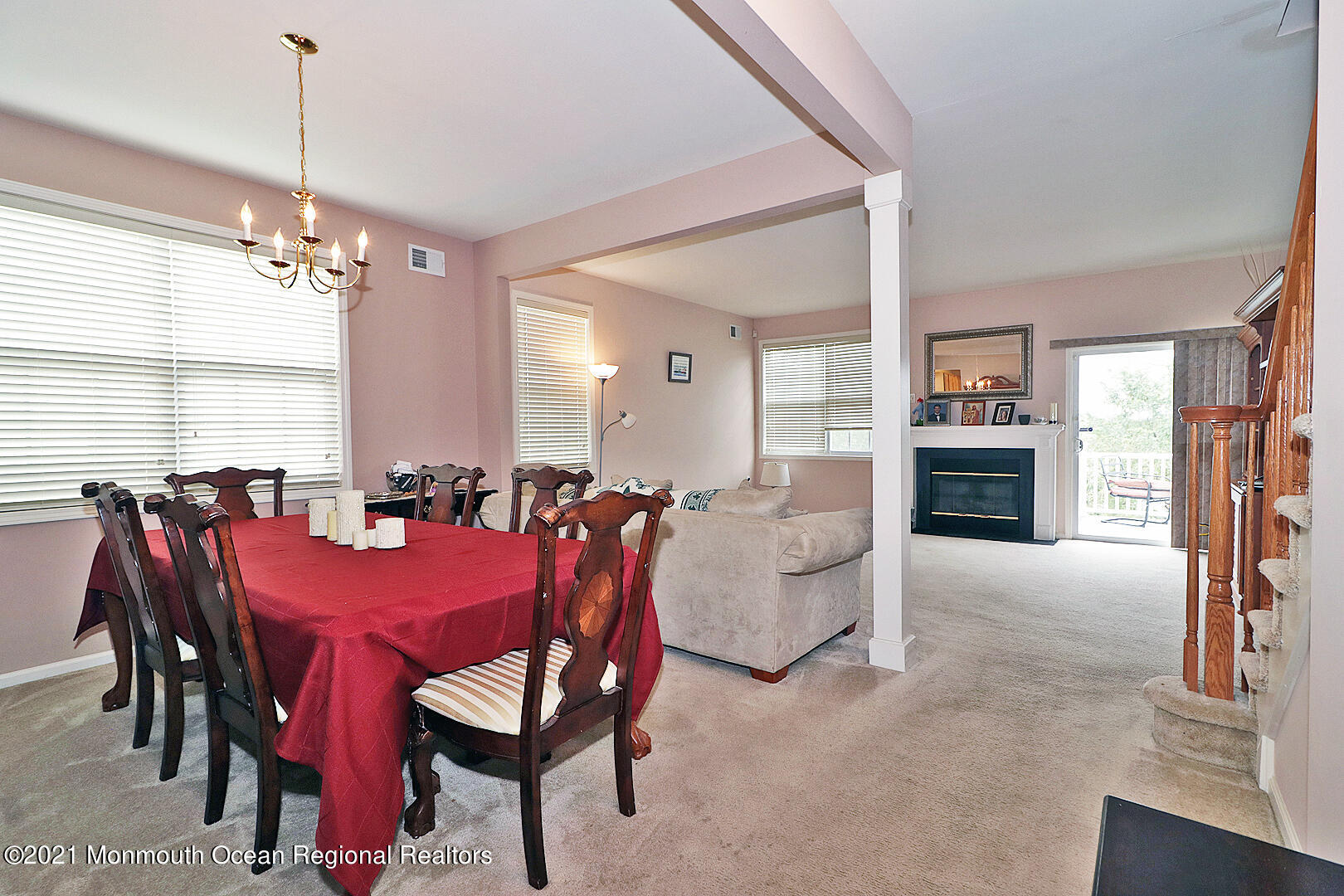 10 Silver Maple Lane Howell, NJ 07731 - Photo 13 of 37 a view of a dining room and livingroom with furniture window and wooden floor