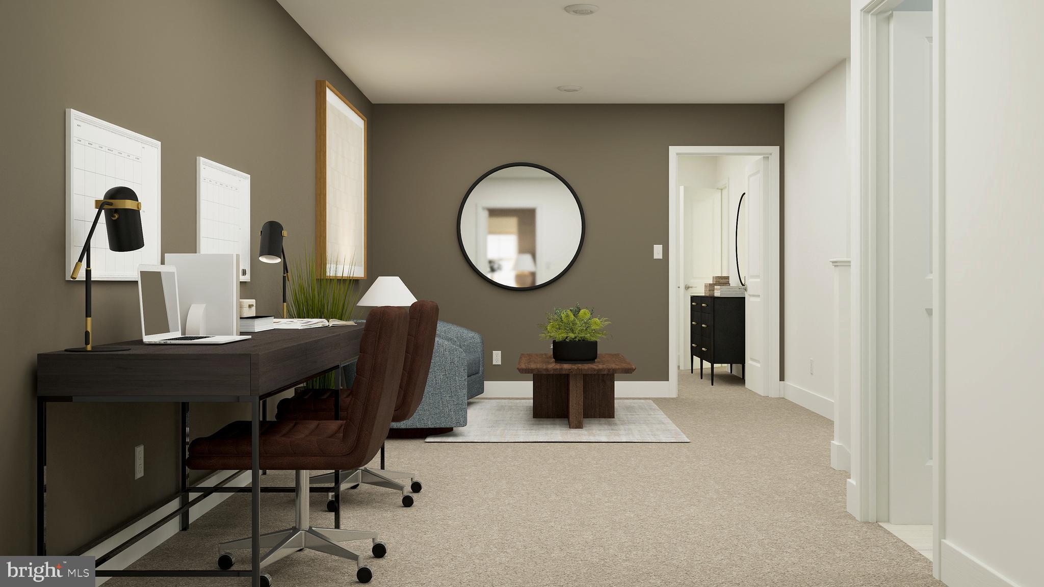 74 Bellan Drive Princeton, NJ 08540 - Photo 11 of 26 a living room with furniture a mirror and a table