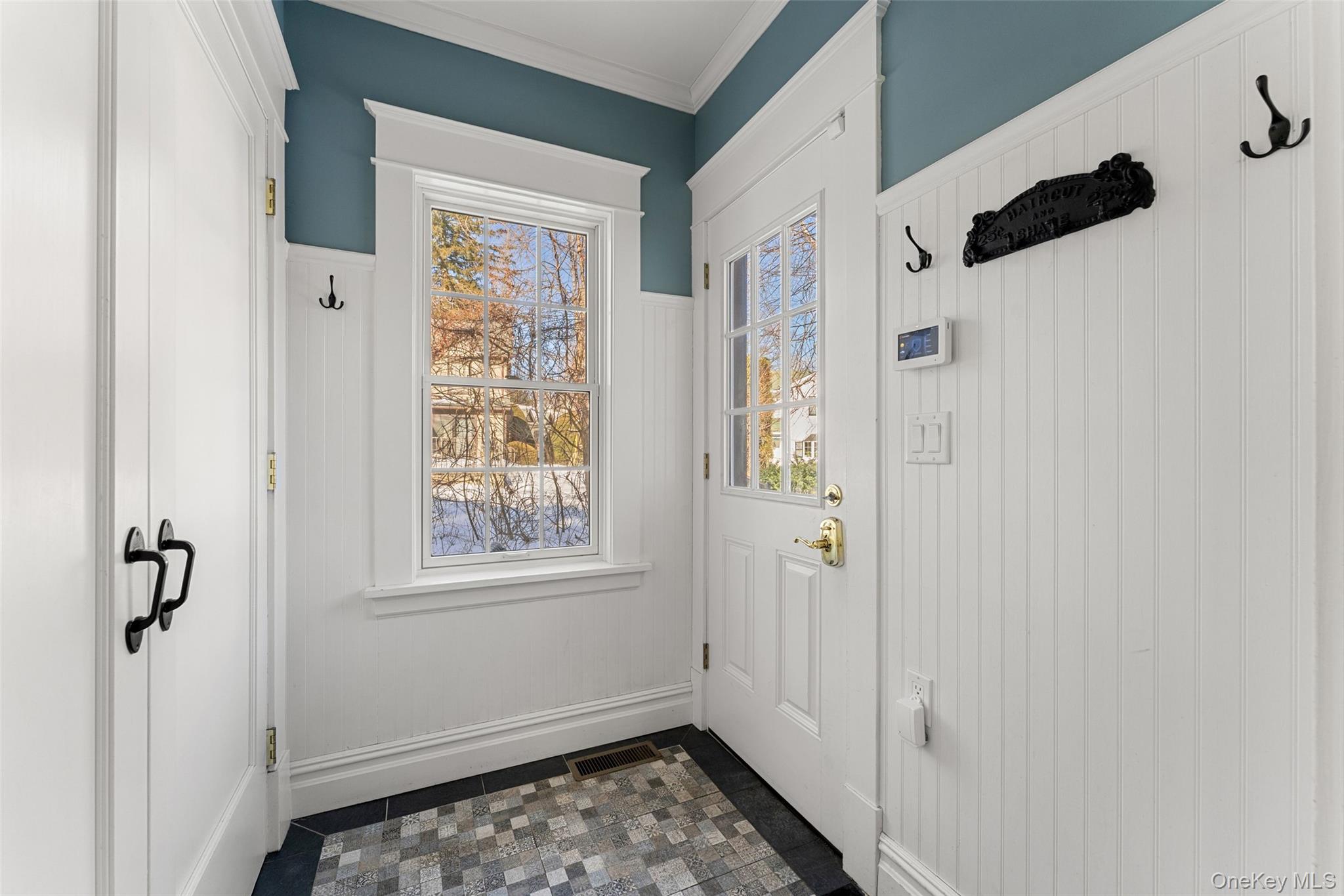 12 Swarthmore Road Scarsdale, NY 10583 - Photo 12 of 34 Back Mudroom with Beautiful Tile Floor and Large Coat Closet