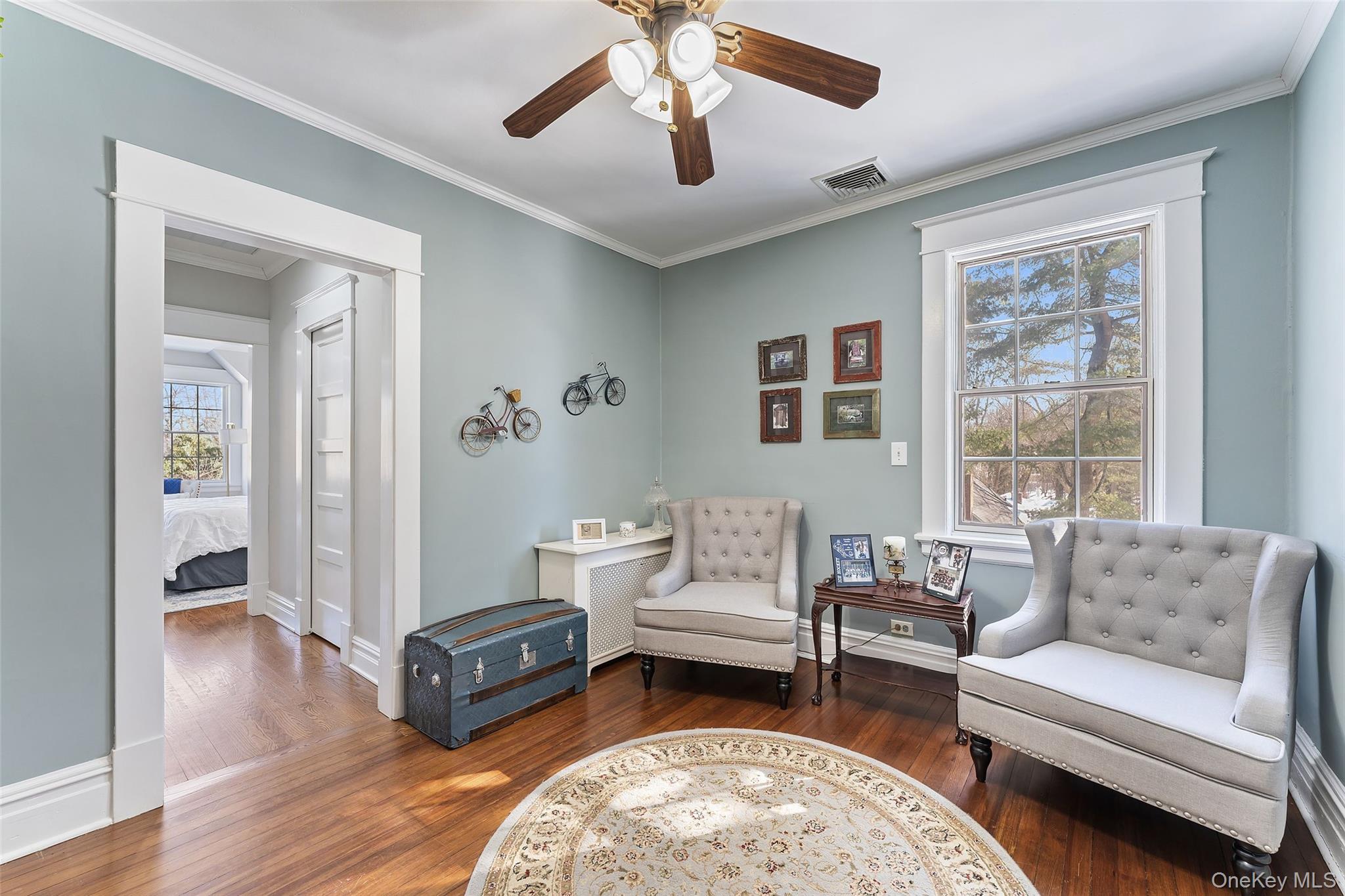 12 Swarthmore Road Scarsdale, NY 10583 - Photo 19 of 34 Primary Bedroom Sitting Room- the Perfect Place to Unwind!