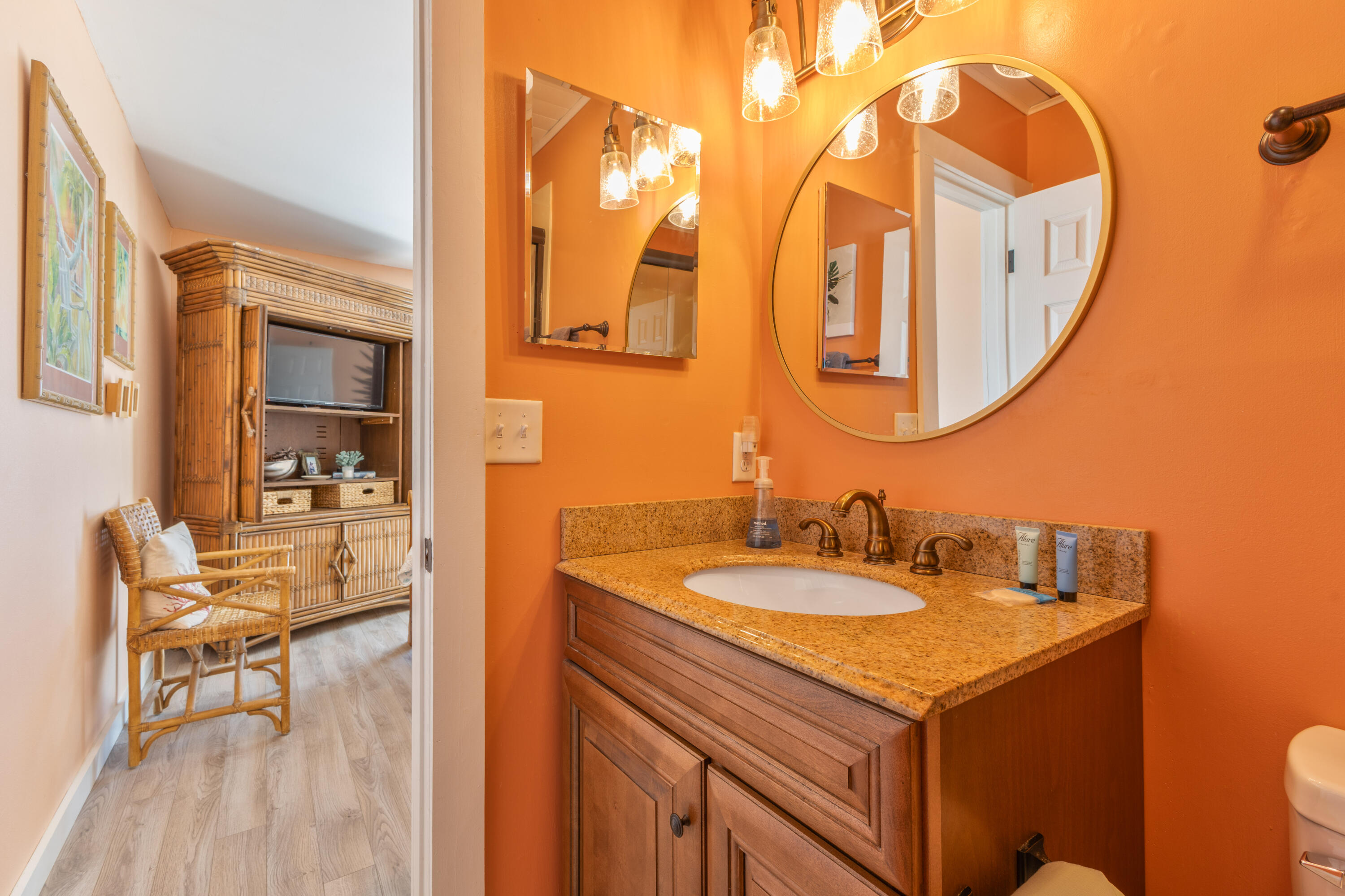 207 Beachfront Trail, Unit 10 Santa Rosa Beach, FL 32459 - Photo 31 of 47 a bathroom with a sink and a mirror