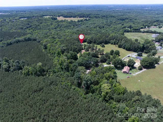 an aerial view of a house with a yard and lake view