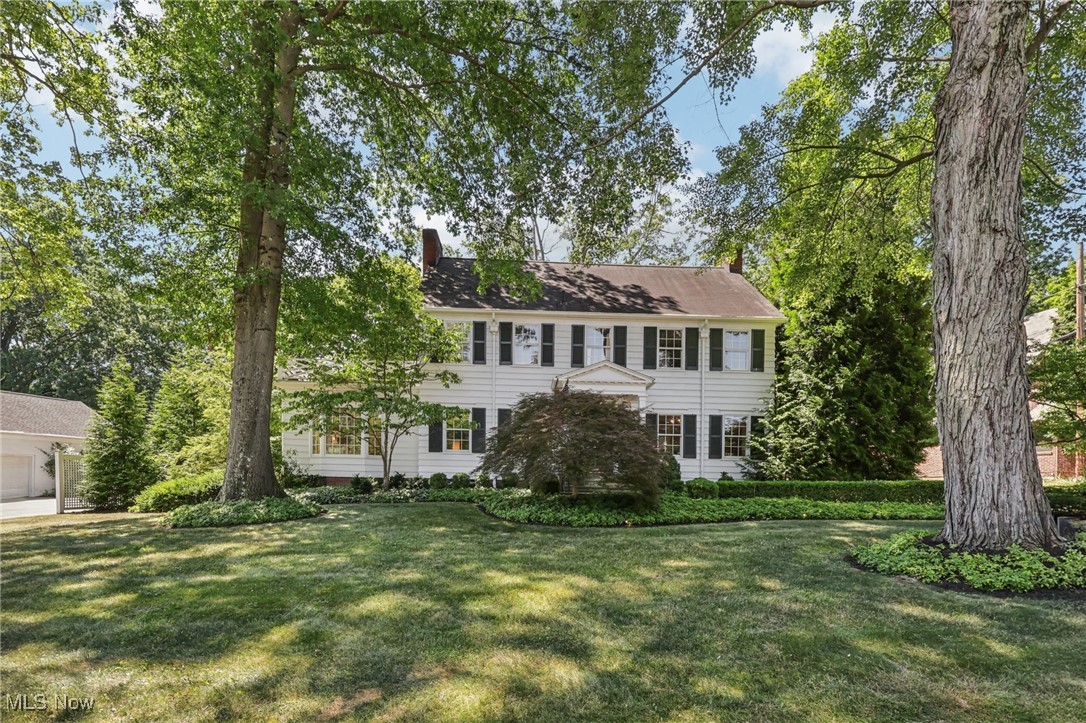 922 Mayfair Road Akron, OH 44303 - Photo 1 of 39 Colonial inspired home with a chimney, a front yard, and a garage