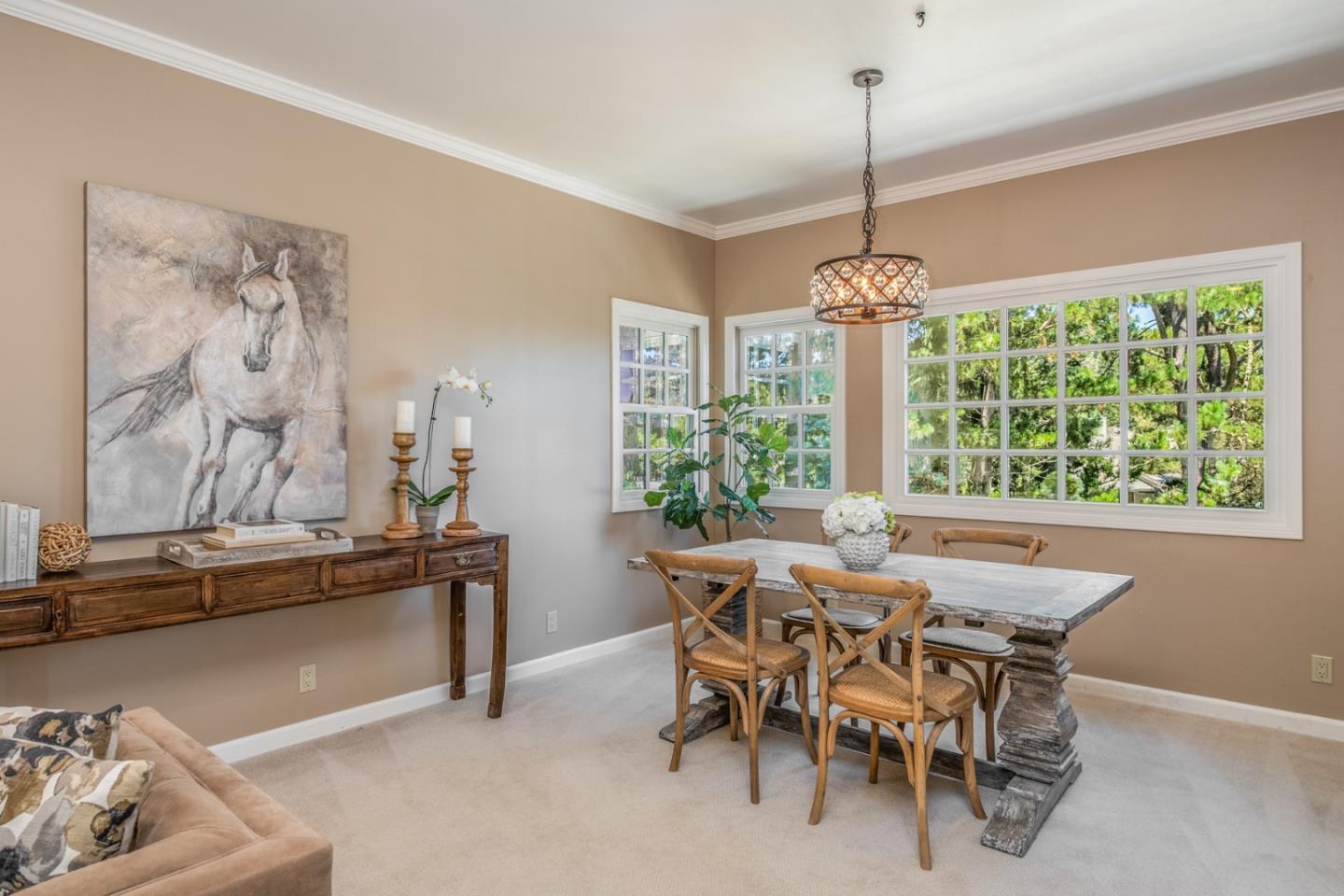 3602 Eastfield Road Carmel, CA 93923 - Photo 8 of 27 a dining room with furniture and window