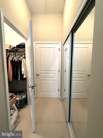 a view of a walk in closet
